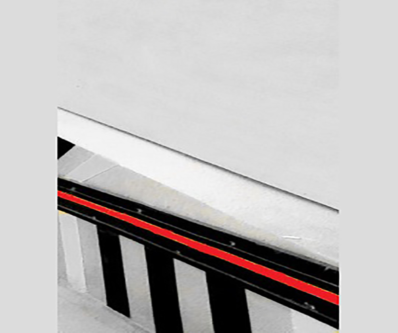 Single Red Strip Rubber Wall Guard