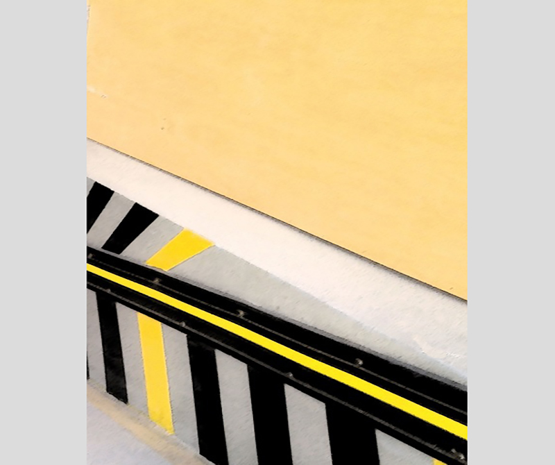 Single Yellow Strip Rubber Wall Guard
